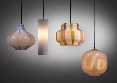 Massimo Vignelli Set of 4 Massimo Vignelli pendants for Venini