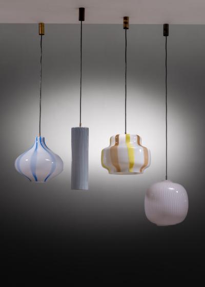 Massimo Vignelli Set of 4 Massimo Vignelli pendants for Venini