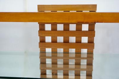 Massimo Vignelli large rationalist bookcase attr Massimo Vignelli walnut and glass circa 1970