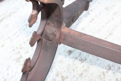 Massive 1890s Andirons And Fireplace Tools With Faces