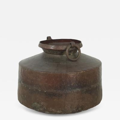 Massive Antique Copper Cooking Pot India circa 1880