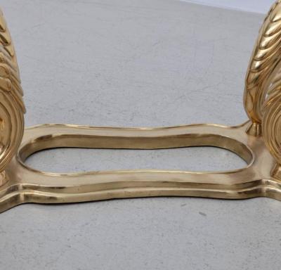 Massive Brass Coffee or Side Table with Peacocks