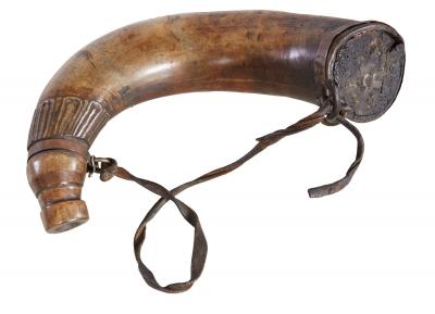 Massive Colonial Powder Horn
