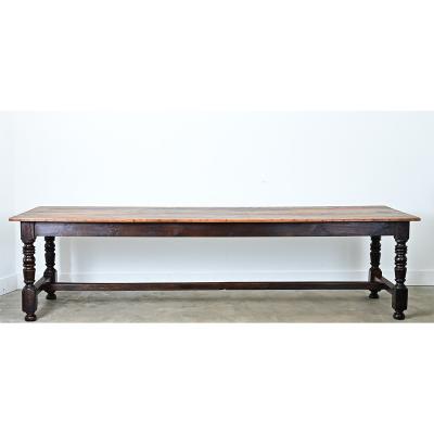 Massive French 1930 s Applewood Farm Table