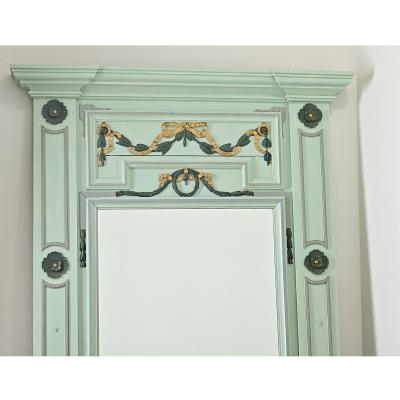 Massive French 19th Century Trumeau with new Mirror Plate