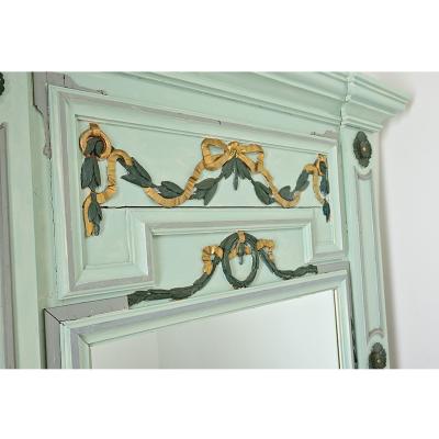 Massive French 19th Century Trumeau with new Mirror Plate