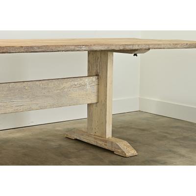 Massive Gustavian Trestle Base Dining Table