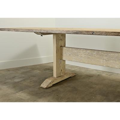 Massive Gustavian Trestle Base Dining Table