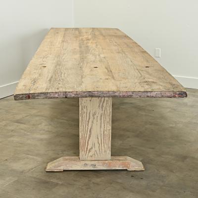 Massive Gustavian Trestle Base Dining Table
