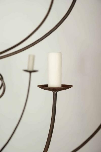 Massive Hand Carved Giltwood Italian Twelve Arm Chandelier