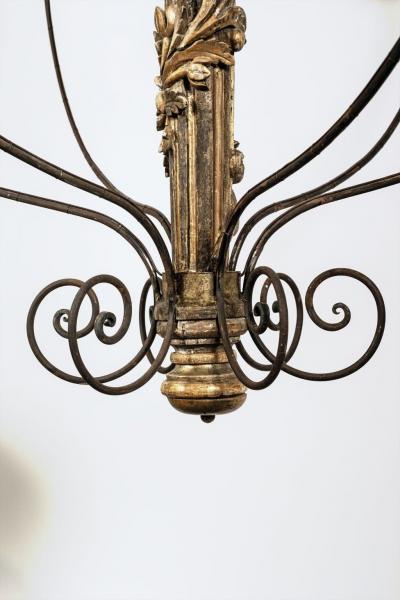Massive Hand Carved Giltwood Italian Twelve Arm Chandelier