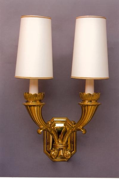 Massive Pair of Italian Neo Classical Bronze Sconces