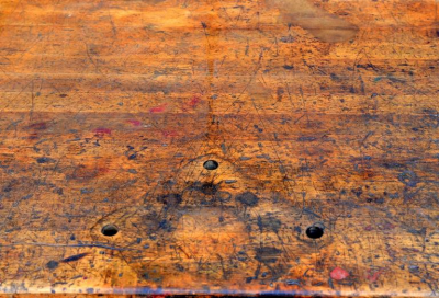 Massive Patinated Industrial Console