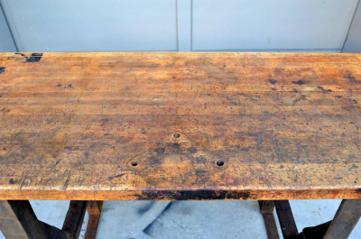 Massive Patinated Industrial Console