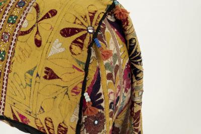 Massive Vintage Cotton Elephant Covered in Indian Textiles