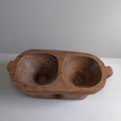 Massive early 20th centnury wooden mortar France