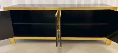 Mastercraft Mid Century Modern Sideboard Dresser Ebony Gilt Gold