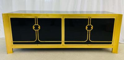 Mastercraft Mid Century Modern Sideboard Dresser Ebony Gilt Gold