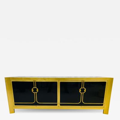 Mastercraft Mid Century Modern Sideboard Dresser Ebony Gilt Gold