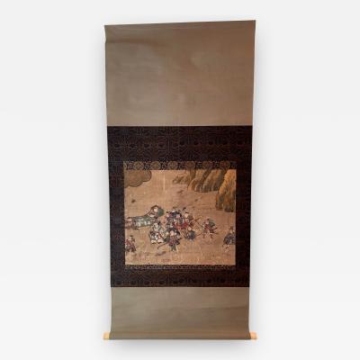 Matabei Iwasa Antique Japanese Hanging Scroll Attributed to Iwasa Matabei