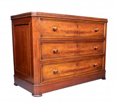 Matched Pair Of Louis Philippe Mahogany Commodes