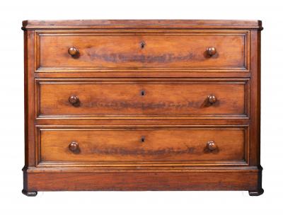 Matched Pair Of Louis Philippe Mahogany Commodes