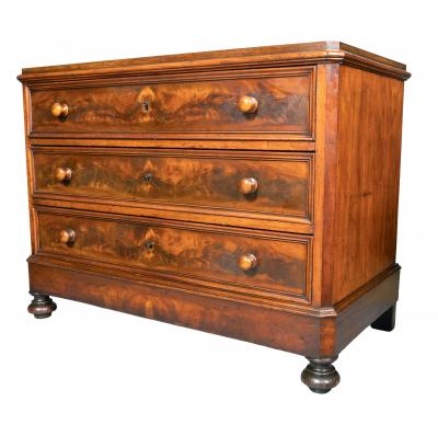 Matched Pair Of Louis Philippe Mahogany Commodes