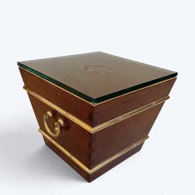 Matched Pair of Chinese Hardwood Wine Coolers c 1970