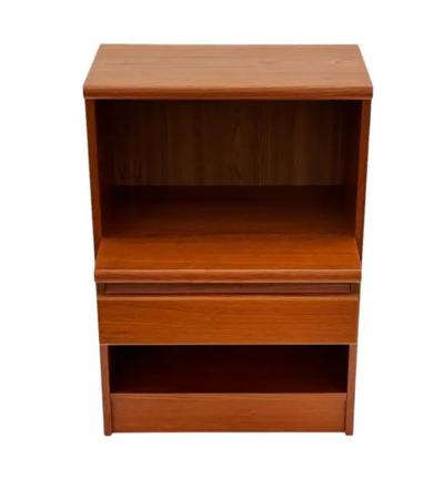 Matching Pair of Mid Century Danish Modern Night Stands or End Tables in Teak