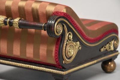 Mathew Gregson Rare Regency Design book mahogany scroll top foot stool
