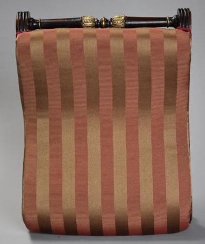 Mathew Gregson Rare Regency Design book mahogany scroll top foot stool
