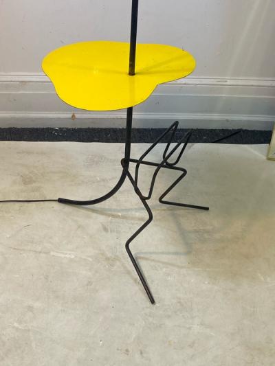 Mathieu Mat got FRENCH MID CENTURY MAGAZINE COCKTAIL TABLE FLOOR LAMP IN THE STYLE OF MATEGOT