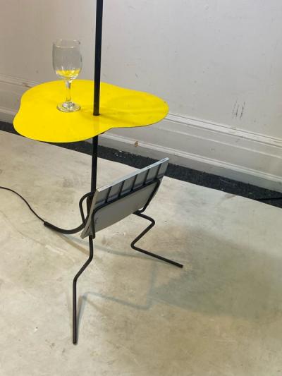 Mathieu Mat got FRENCH MID CENTURY MAGAZINE COCKTAIL TABLE FLOOR LAMP IN THE STYLE OF MATEGOT