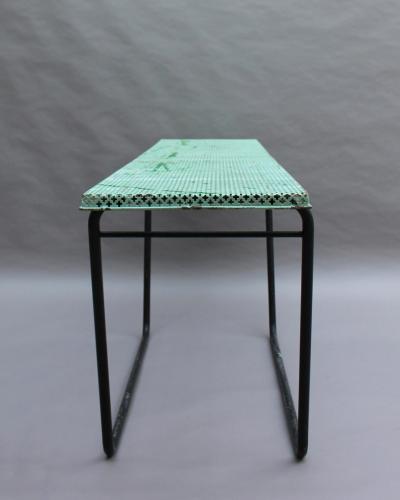 Mathieu Mat got French 1950s Perforated Metal Console in the Style of Mathieu Mategot