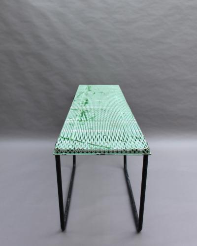 Mathieu Mat got French 1950s Perforated Metal Console in the Style of Mathieu Mategot