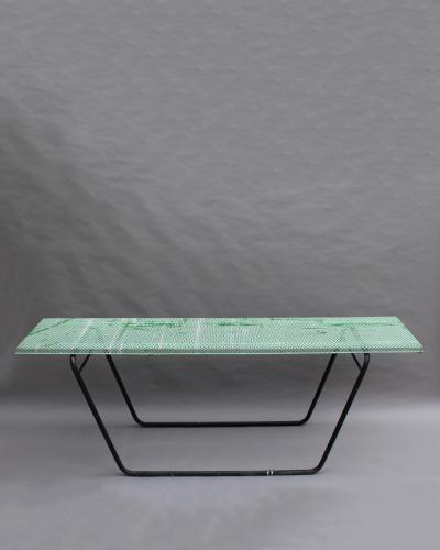 Mathieu Mat got French 1950s Perforated Metal Console in the Style of Mathieu Mategot