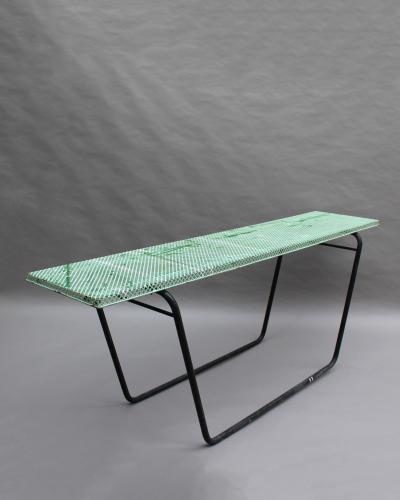 Mathieu Mat got French 1950s Perforated Metal Console in the Style of Mathieu Mategot