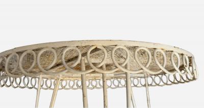 Mathieu Mat got Lacquered iron garden table in the style of Mathieu Mat got France circa 1950