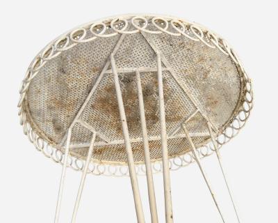 Mathieu Mat got Lacquered iron garden table in the style of Mathieu Mat got France circa 1950