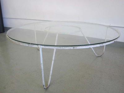 Mathieu Mat got Large French Minimalist Iron Coffee Table in the Style of Mathieu Mategot