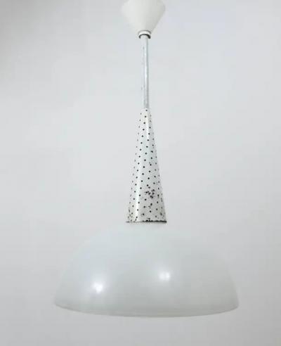 Mathieu Mat got Mathieu Mat got Perforated Midcentury Pendant Lamp Holophane France 1950s