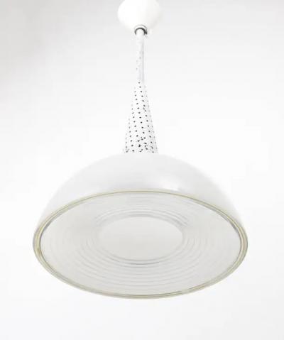 Mathieu Mat got Mathieu Mat got Perforated Midcentury Pendant Lamp Holophane France 1950s