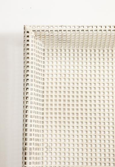Mathieu Mat got Mathieu Mat got Perforated White Metal Tray France 1950 s