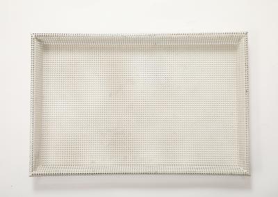 Mathieu Mat got Mathieu Mat got Perforated White Metal Tray France 1950 s