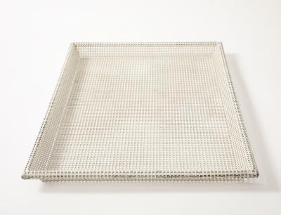 Mathieu Mat got Mathieu Mat got Perforated White Metal Tray France 1950 s