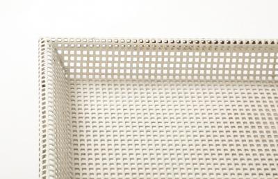 Mathieu Mat got Mathieu Mat got Perforated White Metal Tray France 1950 s