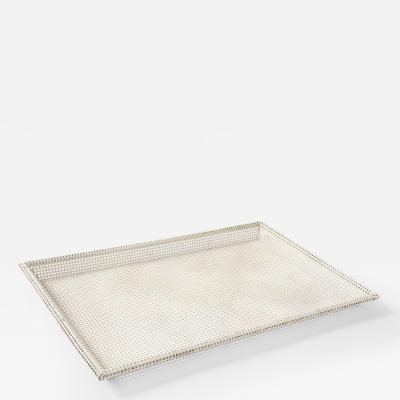 Mathieu Mat got Mathieu Mat got Perforated White Metal Tray France 1950 s