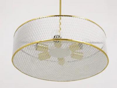 Mathieu Mat got Mathieu Mat got Style Midcentury Brass Chandelier Pendant Lamp France 1950s
