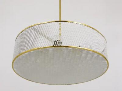 Mathieu Mat got Mathieu Mat got Style Midcentury Brass Chandelier Pendant Lamp France 1950s