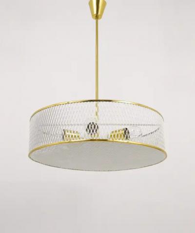 Mathieu Mat got Mathieu Mat got Style Midcentury Brass Chandelier Pendant Lamp France 1950s